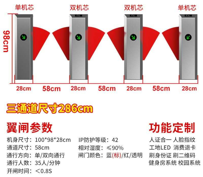 翼闸+人脸识别系统